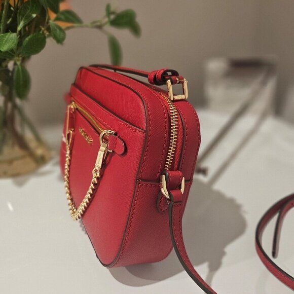 Michael Kors Jet Set Large Saffiano Leather Crossbody Bag - Picture 2 of 9